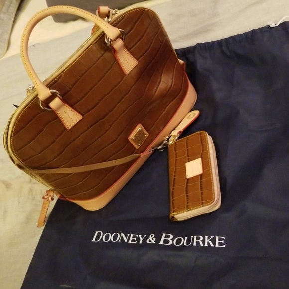 Dooney & Bourke Zip Zip Satchel in Cognac - Picture 2 of 8